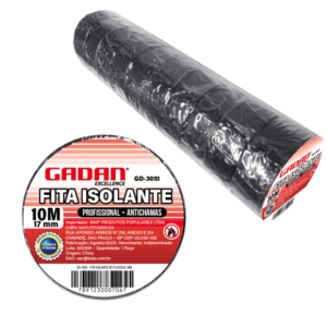 3051-FITA ISOLANTE 10 METROS EM TUBO C/ 10 ROLOS