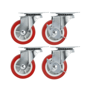 3305-RODIZIO/RODA GIRATÓRIO 1,5" COM FREIO 4 PCS