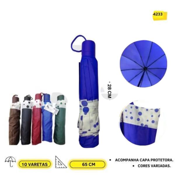 4233 SOMBRINHA GUARDA CHUVA 10 VARETAS 65/28 CM