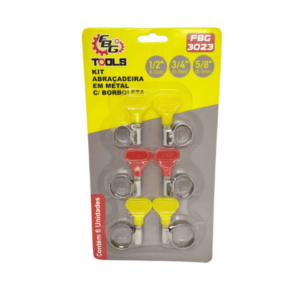 3023 KIT ABRAÇADEIRA DE METAL BORBOLETA KIT 6 PEÇAS