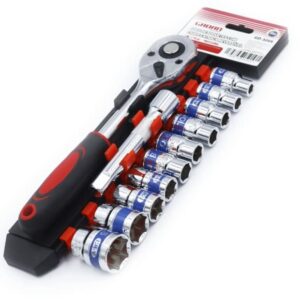 CATRACA REVERSÍVEL 1/2” 8 A 24 MM COM 12 PEÇAS PROFISSIONAL