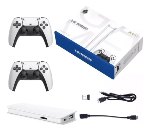 Video Game Stick M15 Retrô Ultra 4K 64GB 21.000 JOGOS + 2 Controles Sem Fio (LANÇAMENTO)
