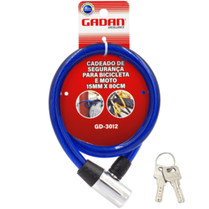 GD-3012 - TRAVA PARA BICICLETA E MOTO 15MM X 80CM
