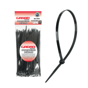 GD-3046 Kit 100 Peças Abraçadeira Nylon 150 X 3,6mm Preta - CAIXA C/ 300 PACOTES