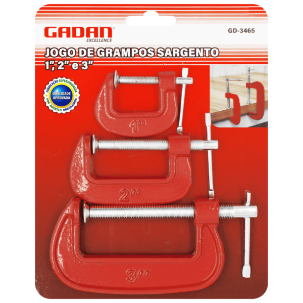 GD-3465 - JOGO DE SARGENTOS C/ 3 PEÇAS - Image 2