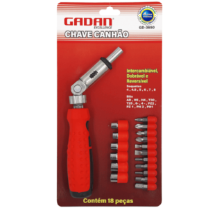 GD-3650 - KIT CHAVE DE CANHÃO COM 18 PEÇAS