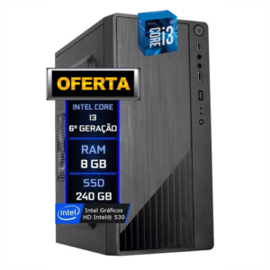 Computador CPU Core I3 6ª Geração 8GB SSD 240GB