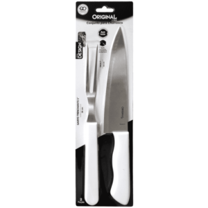 KIT PARA CHURRASCO C/ 2 PEÇAS CABO BRANCO
