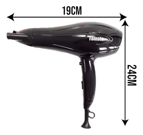 Secador De Cabelo Profissional Preto/Vermelho MSE-2600B 220v - Tomate - Image 3