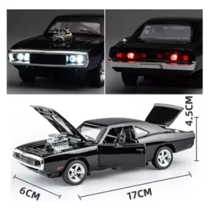 Miniatura Dodge Challenger 1970 SRT-8 Com Luzes e Som