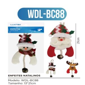 Enfeite Natalino KIT 12 PEÇAS - Bonecos Tecidos Variados